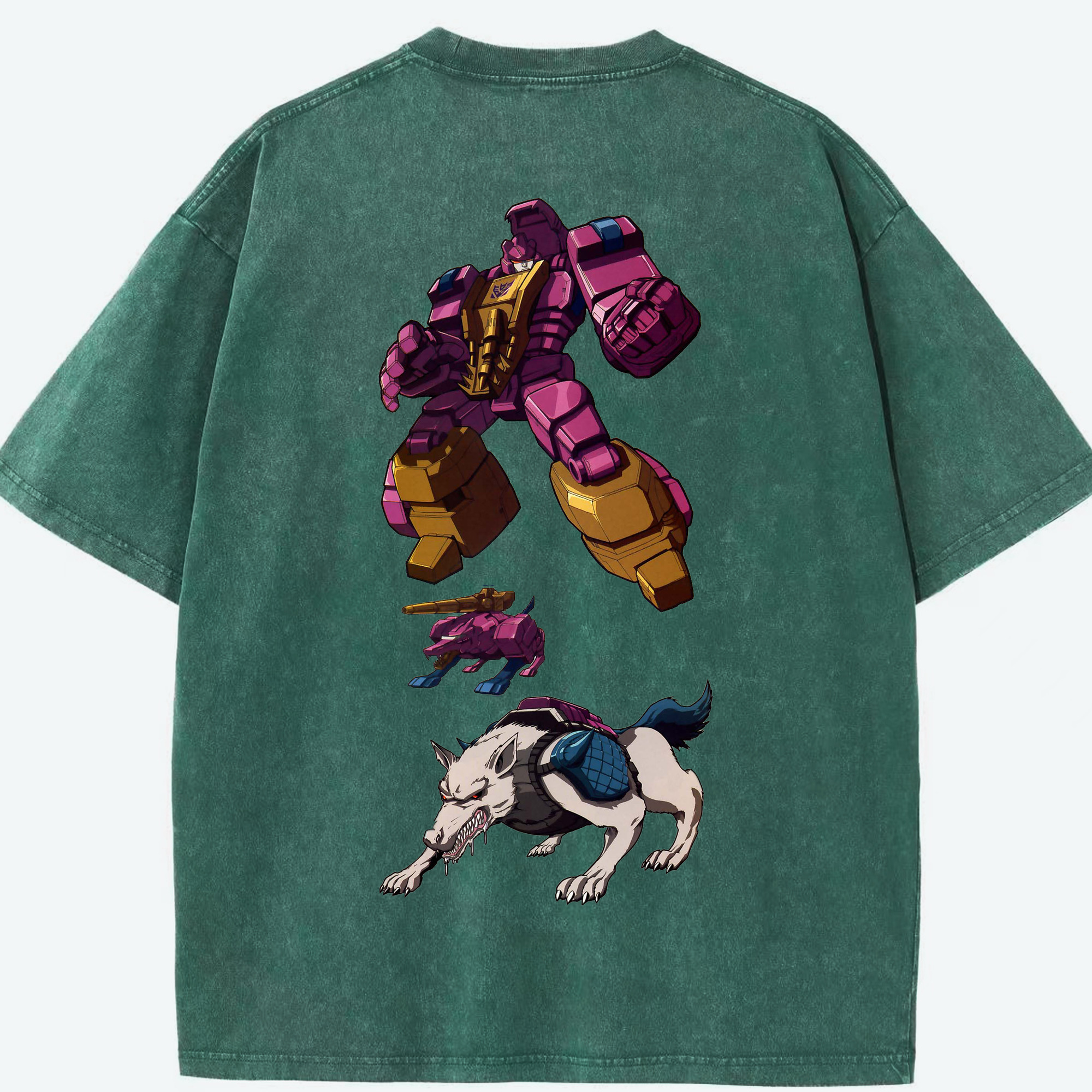（画像用）  綿100% ヴィンテージ風 半袖Tシャツ（背面プリント）